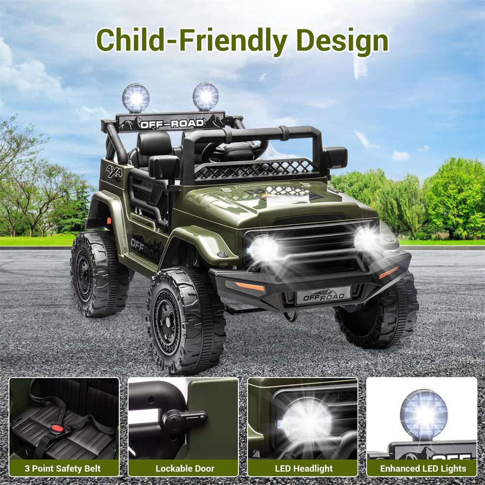 12V 2-Seater Electric Ride-On Jeep Truck for Kids with Remote Control Trend Times 3