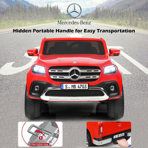 12V 2-Seater Kids Ride-On RC Car Licensed Mercedes-Benz X-Class with Trunk Red Trend Times 3