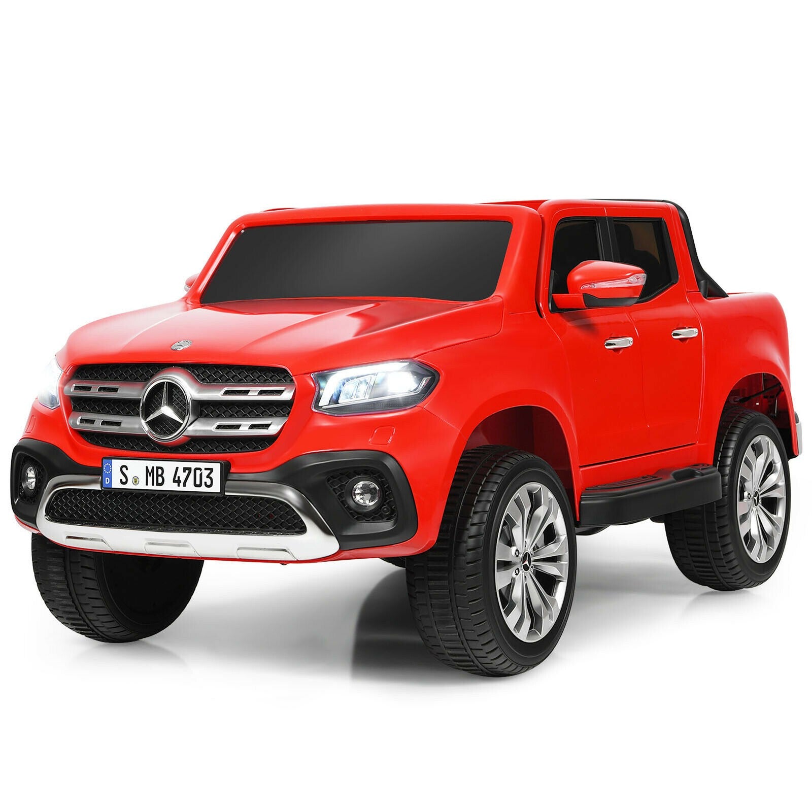 12V 2-Seater Kids Ride-On RC Car Licensed Mercedes-Benz X-Class with Trunk Red Trend Times Variant 0
