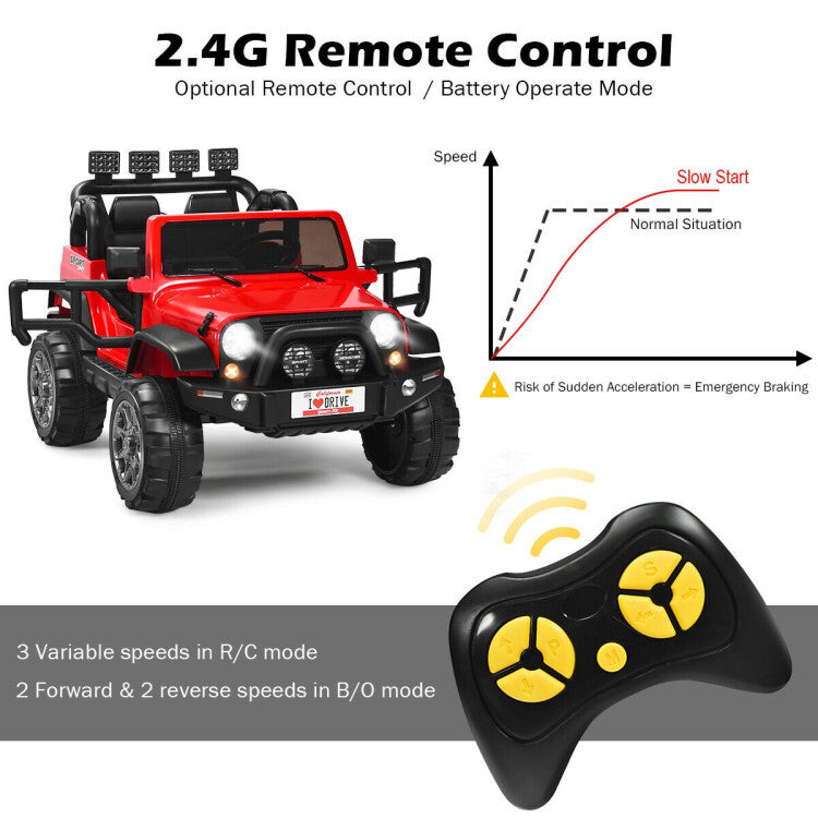 12V 2-Seater Ride-On Car Truck with Remote Control and Storage Space Trend Times 8