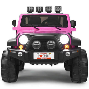 12V 2-Seater Ride-On Truck with Remote Control and Storage Compartment Pink Trend Times 0