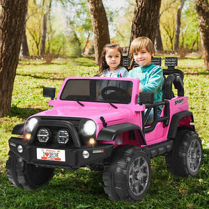 12V 2-Seater Ride-On Truck with Remote Control and Storage Compartment Pink Trend Times 1