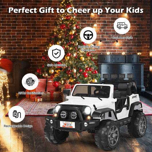 12V 2-Seater Ride-On Truck with Remote Control, Storage Compartment, and Music Trend Times 4