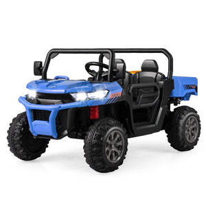 12V 2-Seater Electric Ride-On UTV Dump Truck with Remote Control, Dump Bed, and Shovel - Blue Trend Times 10
