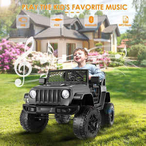 12V Two-Seat Electric Ride-On Truck with Remote Control, LED Lights, and MP3 for Kids Trend Times 13
