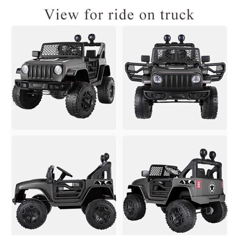 12V Two-Seat Electric Ride-On Truck with Remote Control, LED Lights, and MP3 for Kids Trend Times 22