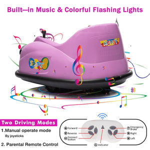 12V Electric Ride-On Bumper Car with 2 Speeds for Kids and Toddlers Trend Times 2