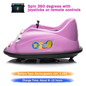12V Electric Ride-On Bumper Car with 2 Speeds for Kids and Toddlers Trend Times 4