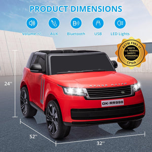 12V/24V 2-Seater Ride-On Land Rover Truck Toy Car with Remote Control Red Trend Times 22