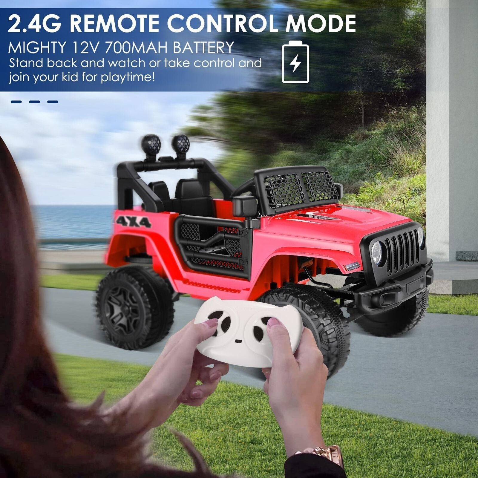 12V 24V Electric Kids Ride-On 4-Wheeler ATV Jeep Truck Toy Car with MP3 for Toddlers Trend Times 6