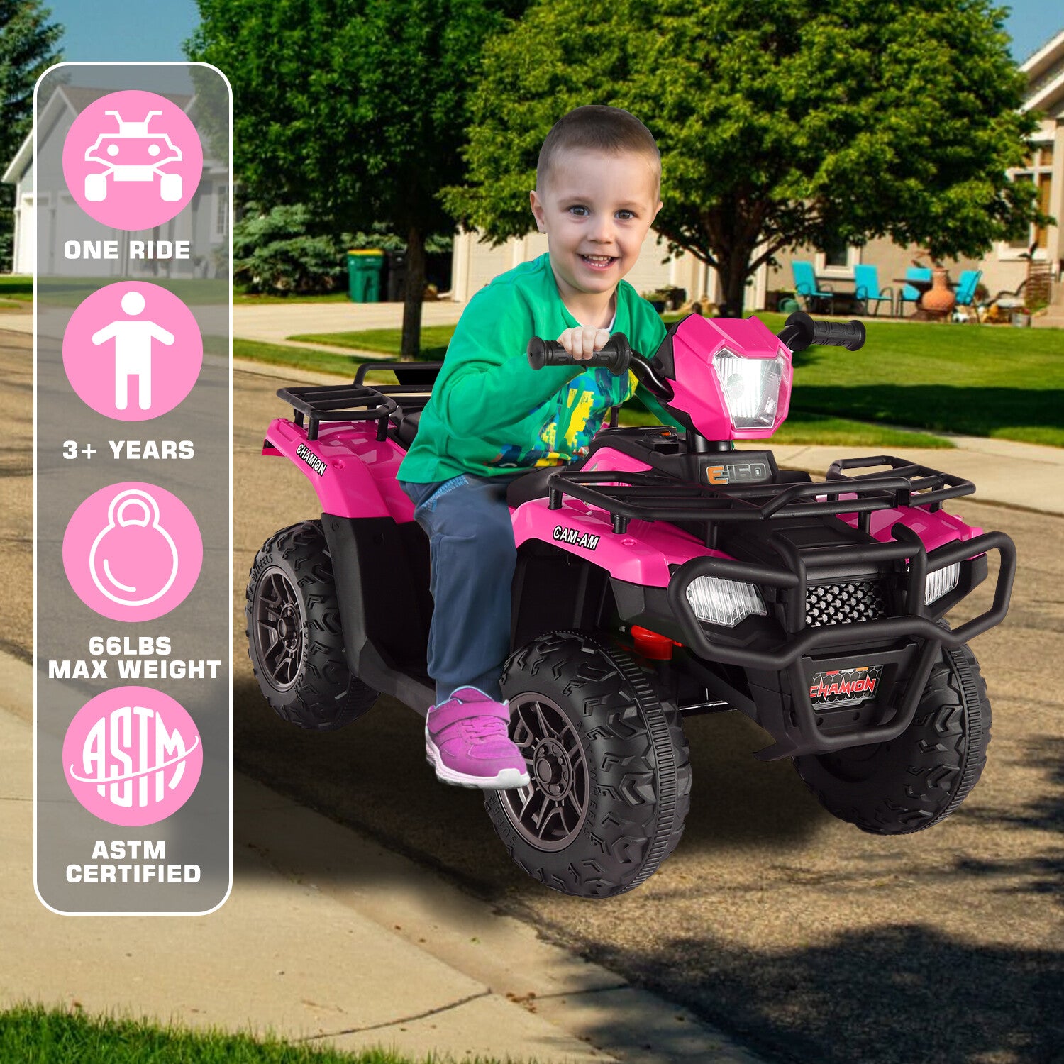 12V/24V Electric Ride-On Four Wheeler Toy Car Jeep Truck ATV for Kids Trend Times 26