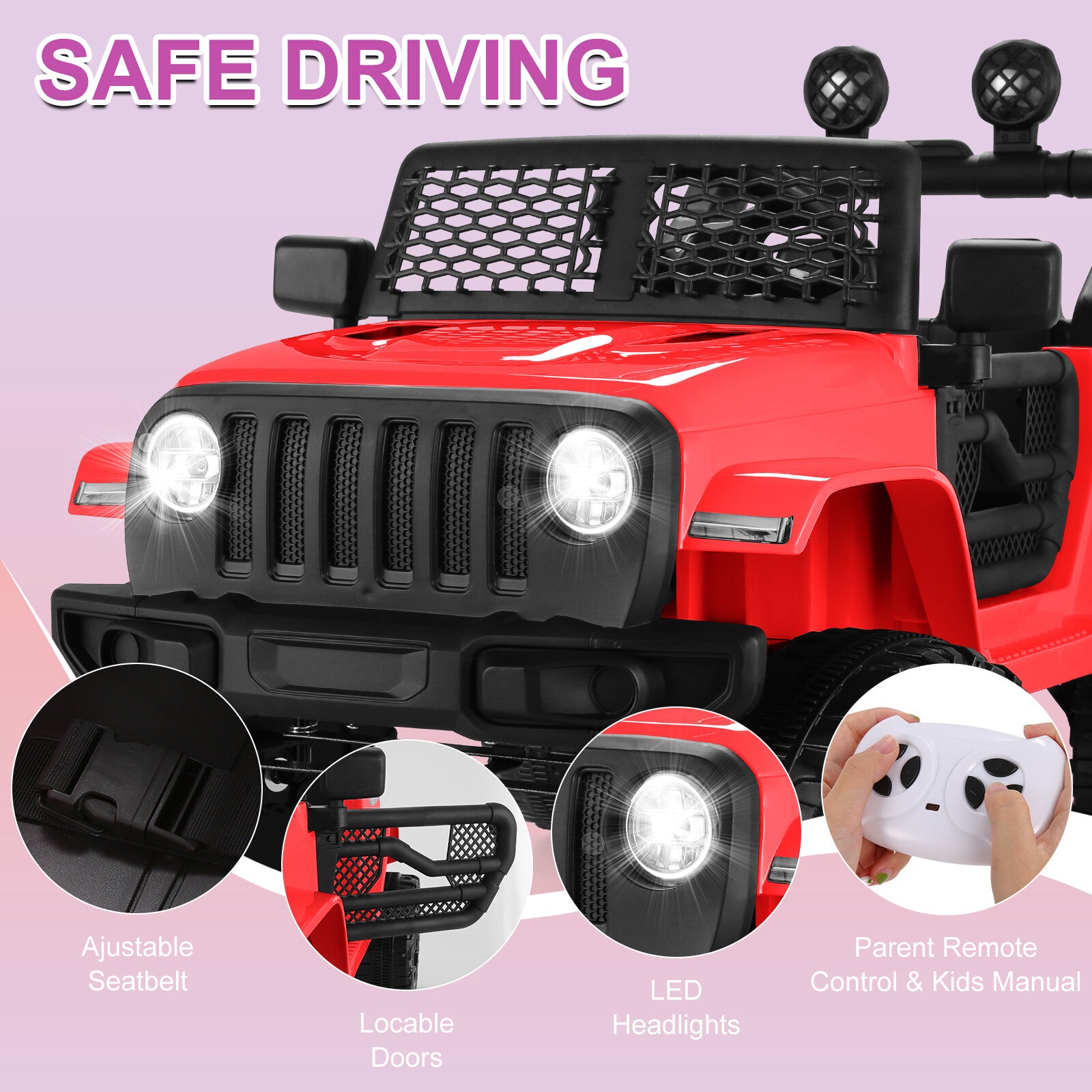 12V/24V Electric Ride-On Four Wheeler Toy Car Jeep Truck ATV for Kids Trend Times 3