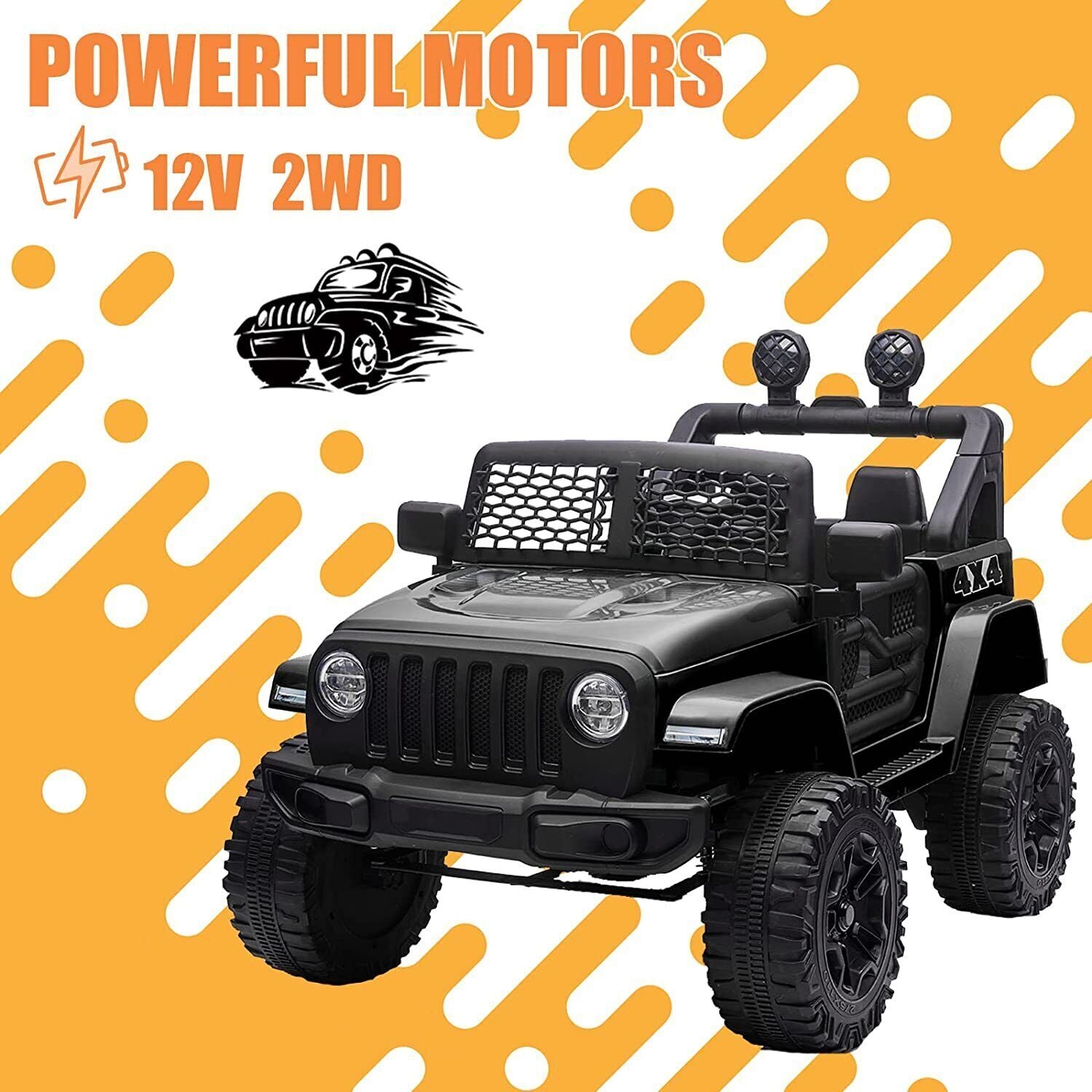 12V/24V Electric Ride-On Four Wheeler Toy Car Jeep Truck ATV for Kids Trend Times 8