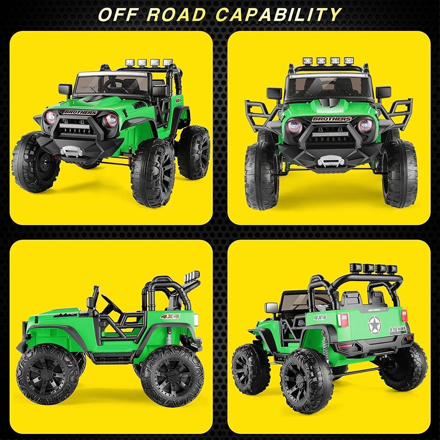12V-24V Electric Ride-On Power Wheel ATV Truck Car for Kids Ages 3-8 Trend Times 4