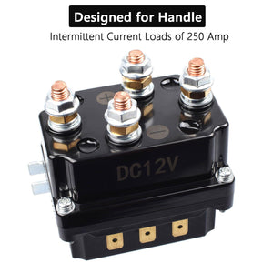 12V 250A Winch Solenoid Relay Contactor with 6 Protective Caps and Relay Thermal Protection Trend Times 2