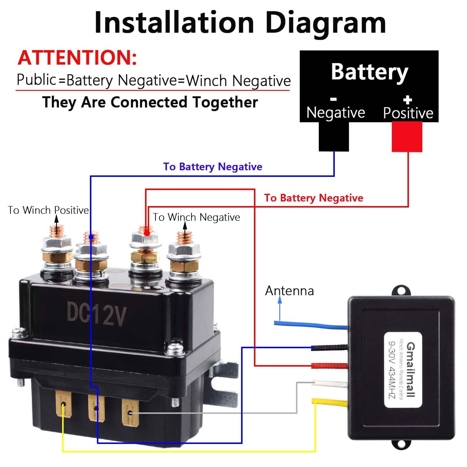 12V 250A Winch Solenoid Relay Contactor with 6 Protective Caps and Relay Thermal Protection Trend Times 4