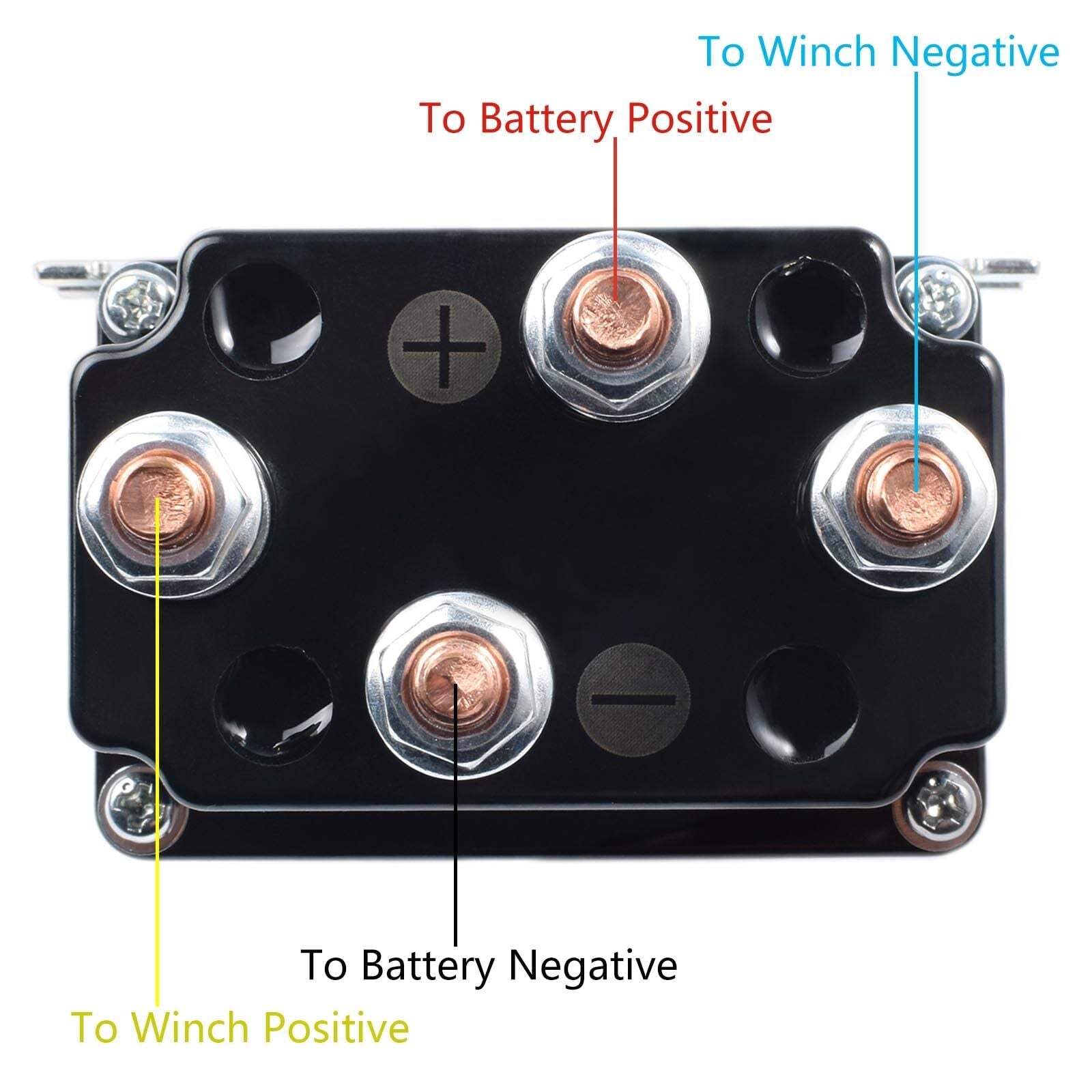 12V 250A Winch Solenoid Relay Contactor with 6 Protective Caps and Relay Thermal Protection Trend Times 7