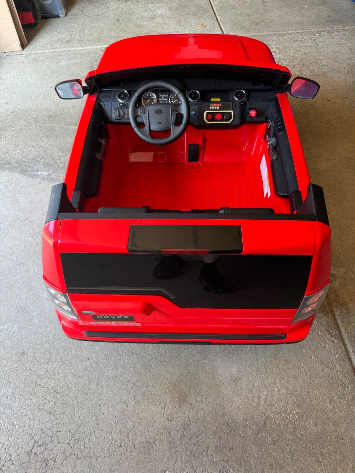 12V 3.7 MPH 2-Seater Licensed Land Rover Toy Car with Parent Remote Control Red Trend Times 2