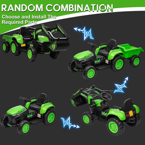 12V 3-in-1 Kids Electric Ride-On Excavator with Detachable Trailer Trend Times 5