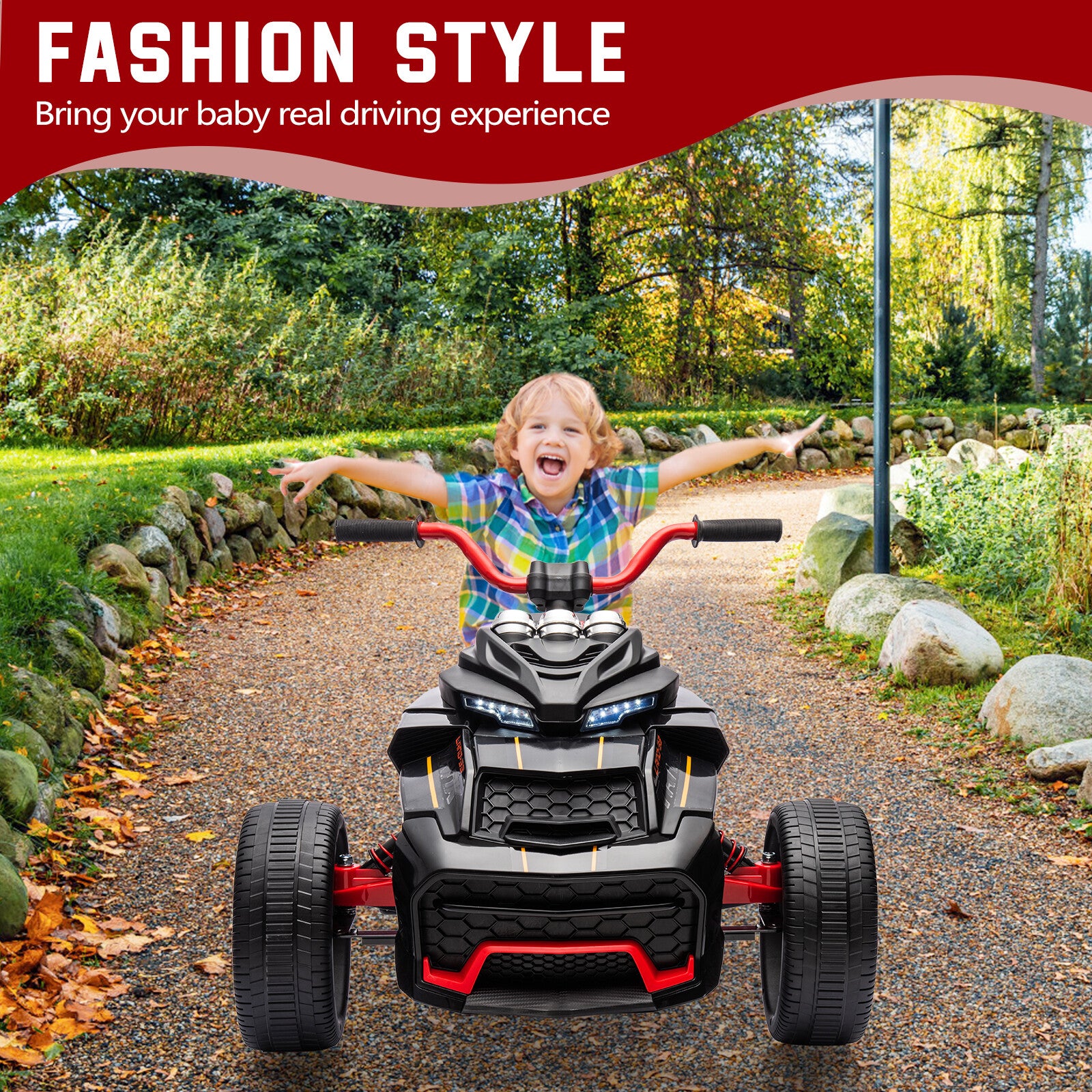 12V 3-Wheeler Ride-On Electric ATV Motorcycle Battery-Powered Vehicle Trend Times 14