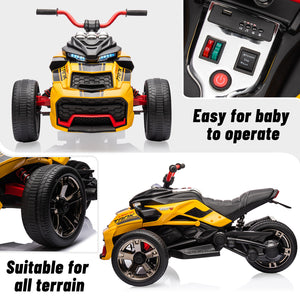12V 3-Wheeler Ride-On Electric ATV Motorcycle Battery-Powered Vehicle Trend Times 2