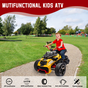 12V 3-Wheeler Ride-On Electric ATV Motorcycle Battery-Powered Vehicle Trend Times 3