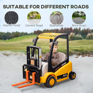 12V Kids Ride-On Forklift Car with 360° Rotation, Tent, and Liftable Fork Trend Times 9