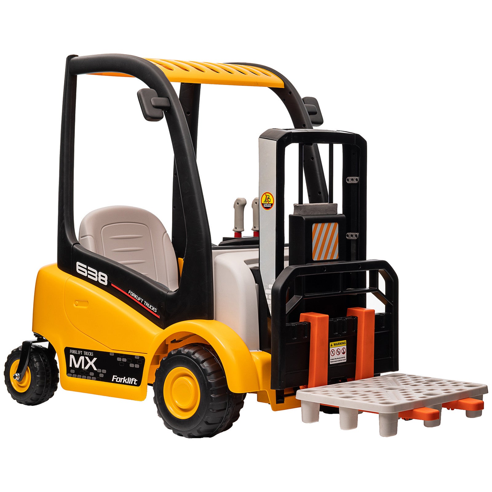 12V Kids Ride-On Forklift Car with 360° Rotation and Liftable Fork Trend Times 2