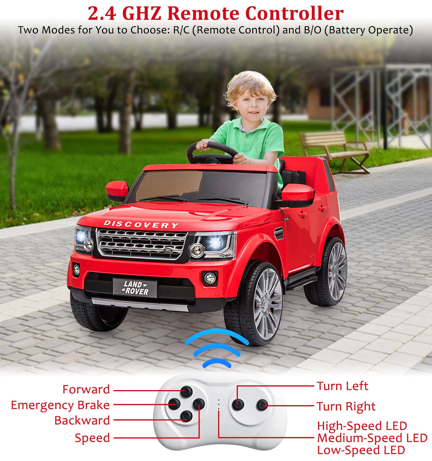 12V 4.5AH Licensed Land Rover Electric Ride-On Car Toy for Kids Ages 3-8 Trend Times 4