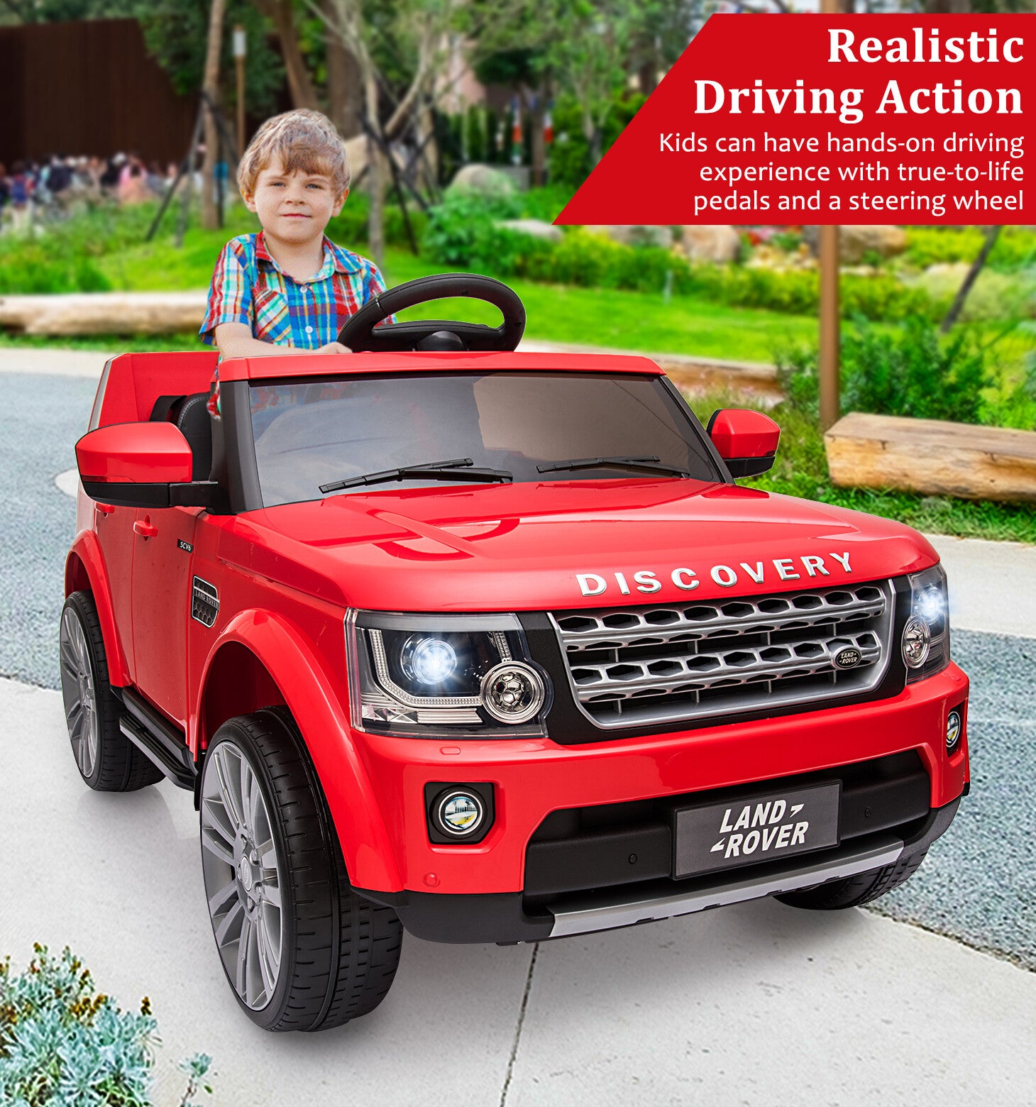 12V 4.5AH Licensed Land Rover Electric Ride-On Car Toy for Kids Ages 3-8 Trend Times 7