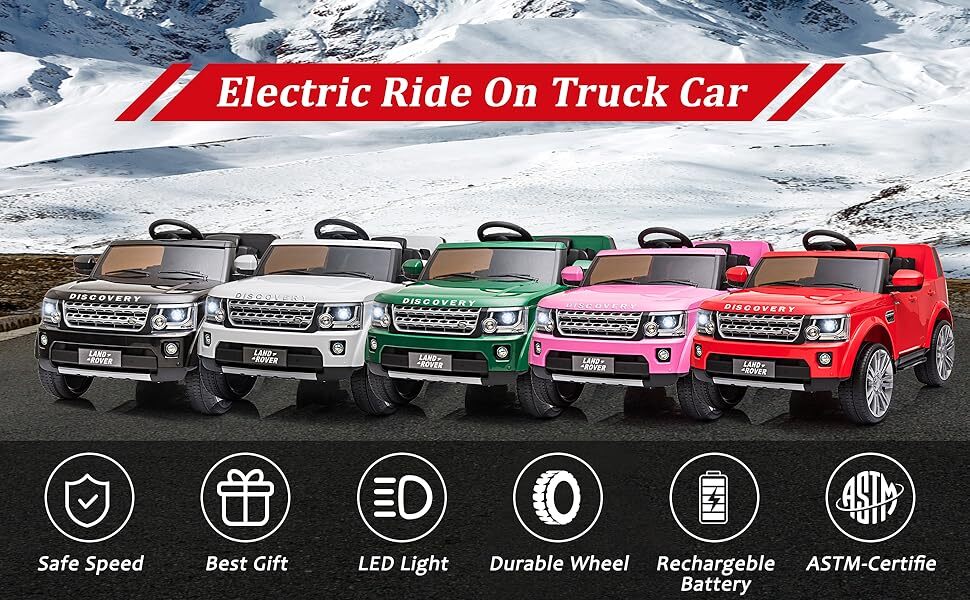 12V 4.5AH Licensed Land Rover Electric Ride-On Car Toy for Kids Ages 3-8 Trend Times 8