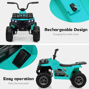 12V 4.5AH Rechargeable Battery-Powered Kids ATV 4-Wheeler for Ages 3+ ASTM Certified Trend Times 5