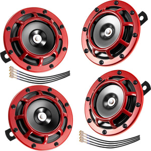 12V 4-Pack Loud Electric Car Horn 128dB for Vehicle, Boat, RV, and Bike Trend Times Variant 0