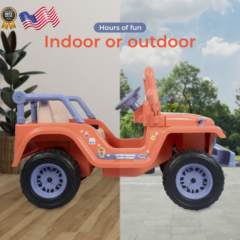 12V Battery-Powered 4-Wheeler Ride-On Car for Kids with Sound Effects Ages 3+ Trend Times 3