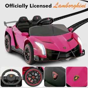 12V 4WD Kids Ride-On Car Licensed Lamborghini Veneno with Hydraulic Doors and Remote Control Trend Times 3