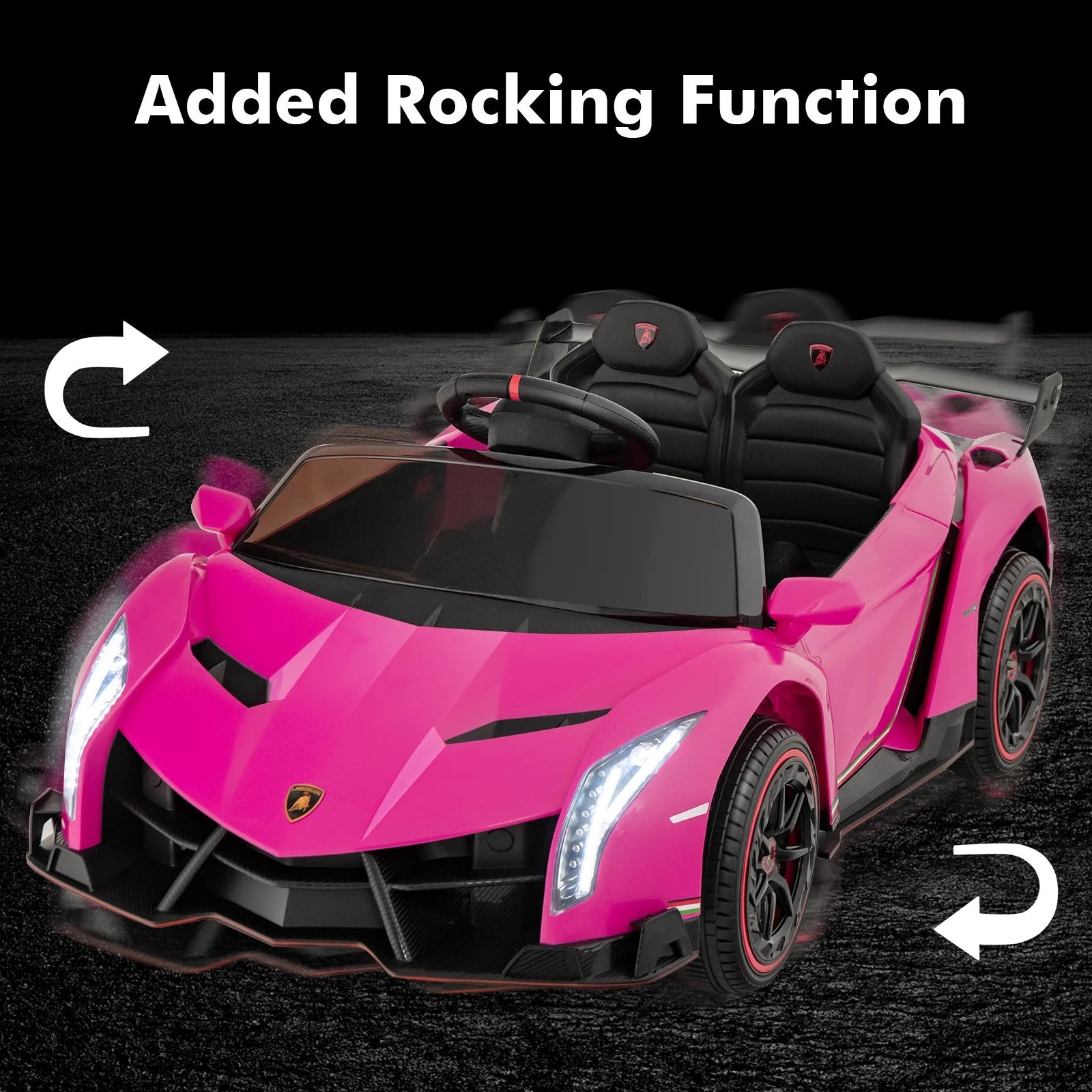 12V 4WD Kids Ride-On Car Licensed Lamborghini Veneno with Hydraulic Doors and Remote Control Trend Times 4