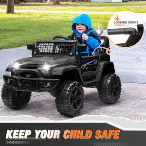 12V Kids Ride-On Truck Car with Parent Remote Control and 7-Hour Battery Life, Blue Trend Times 1