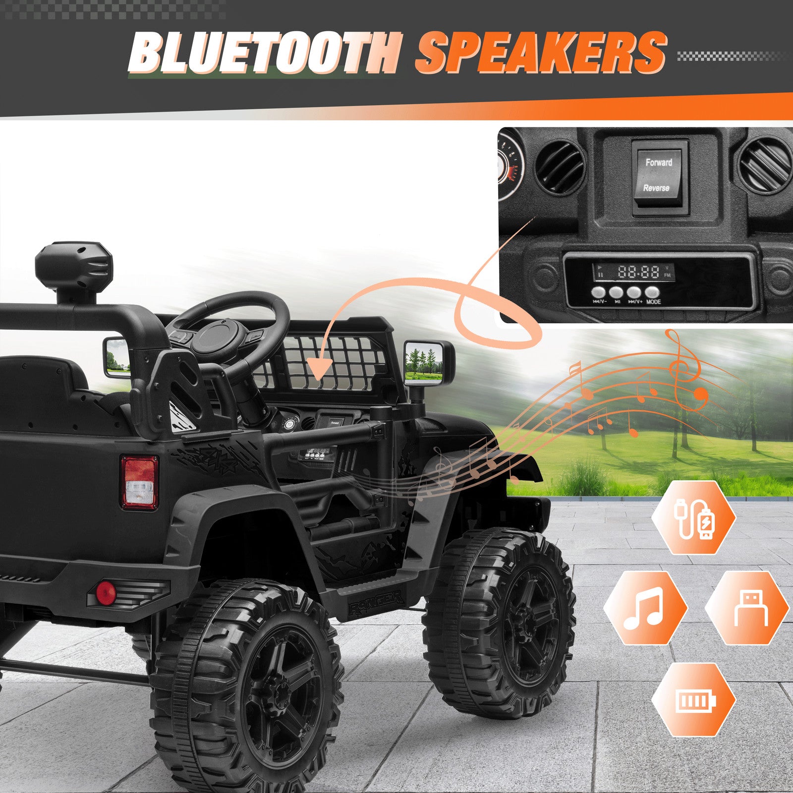 12V Kids Ride-On Truck Car with Parent Remote Control and 7-Hour Battery Life, Blue Trend Times 6