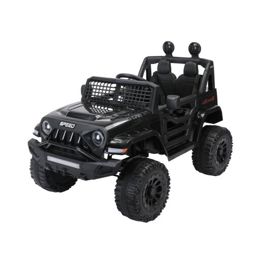 12V 7A Kids Electric Ride-On Car with Power Wheels, Lights, and 2.4G Remote Control Trend Times 4