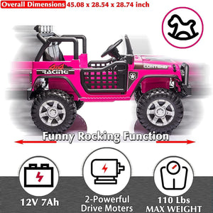 12V 7Ah 2-Seater Electric Ride-On Truck Car for Kids with Parent Remote Control Trend Times 3