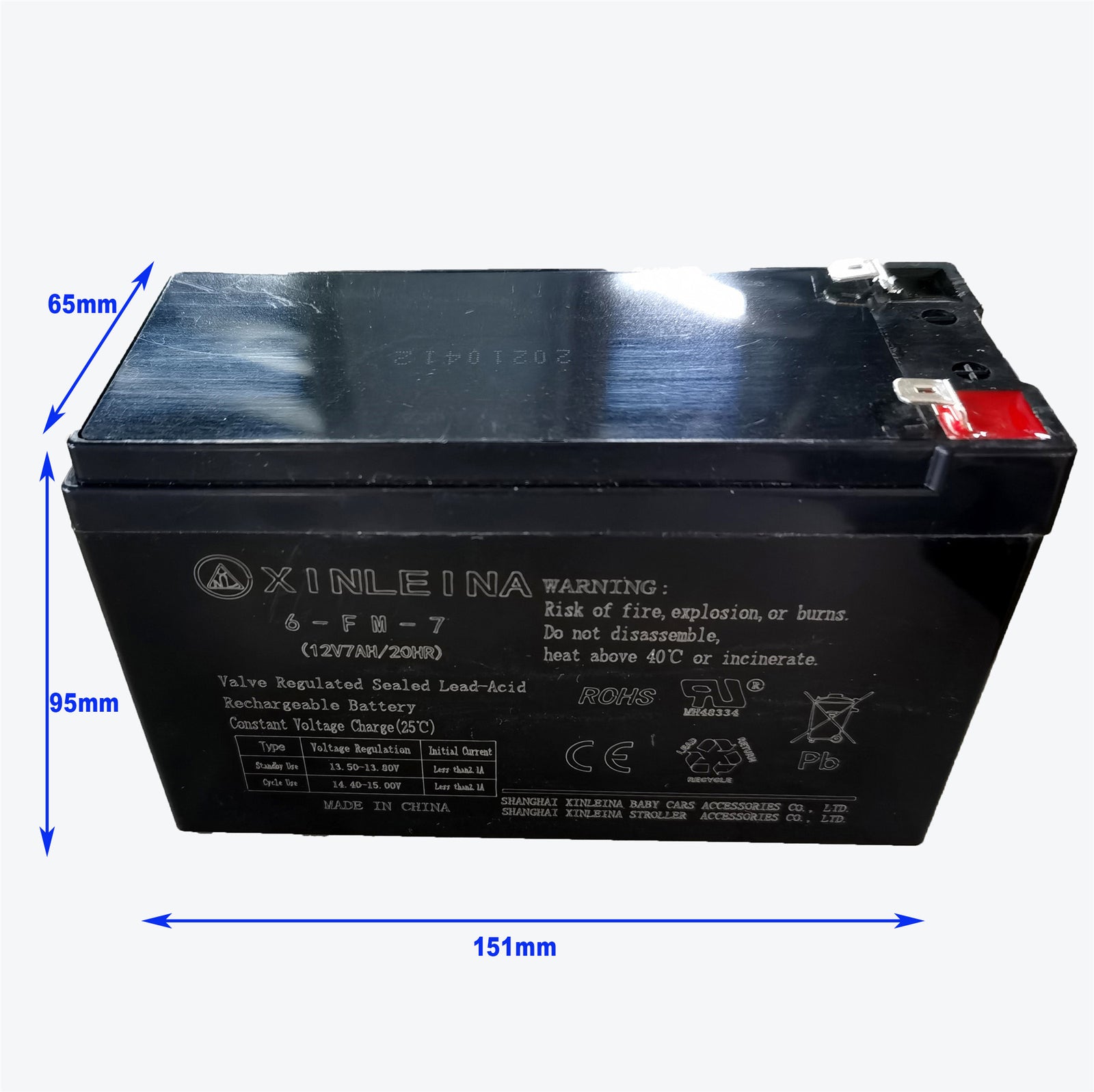 12V 7Ah Valve Regulated Lead Acid Rechargeable Battery for Kids Ride-On Car Trend Times 1