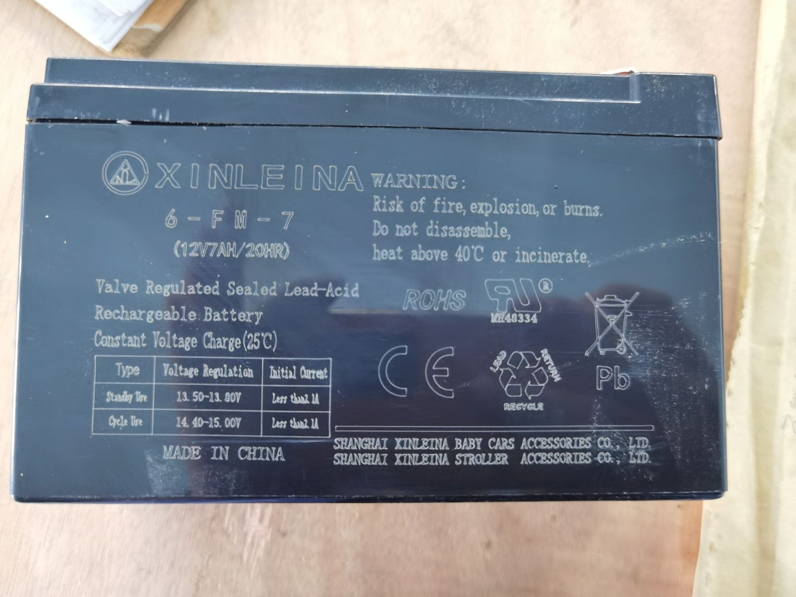 12V 7Ah Valve Regulated Lead Acid Rechargeable Battery for Kids Ride-On Car Trend Times 2
