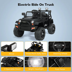 12V 7AH Battery-Powered Electric Ride-On Truck for Kids with 3 Speeds and Parental Control Trend Times 4