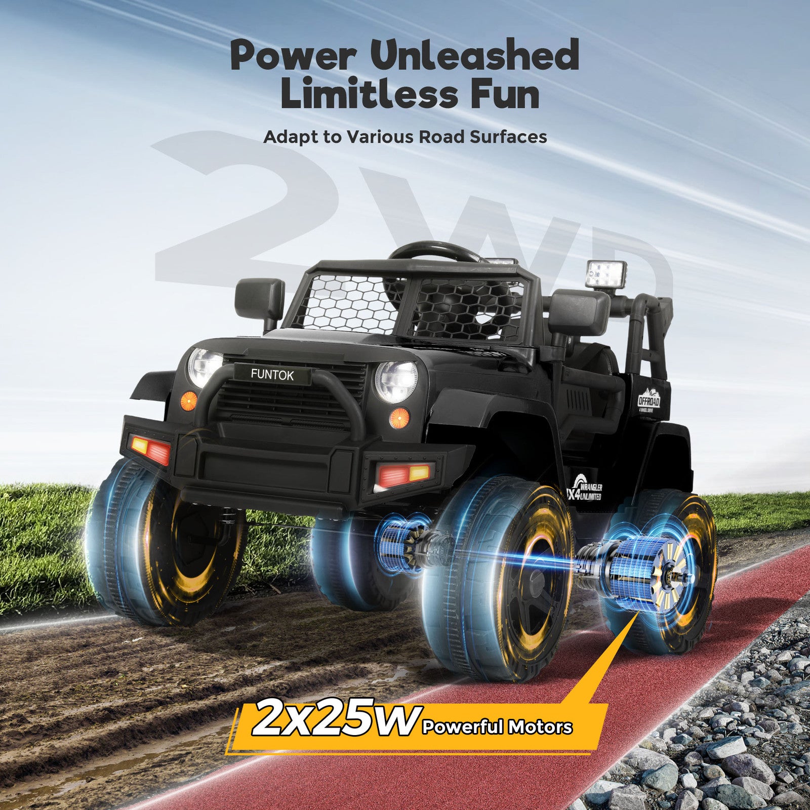 12V 7AH Battery-Powered Electric Ride-On Truck for Kids with 3 Speeds and Parental Control Trend Times 6