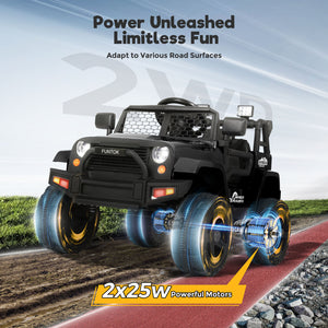 12V 7AH Battery-Powered Electric Ride-On Truck for Kids with 3 Speeds and Parental Control Trend Times 6