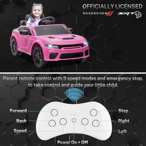 12V 7Ah Kids Electric Ride-On Car Licensed Dodge Charger SRT Hellcat with Battery Trend Times 6