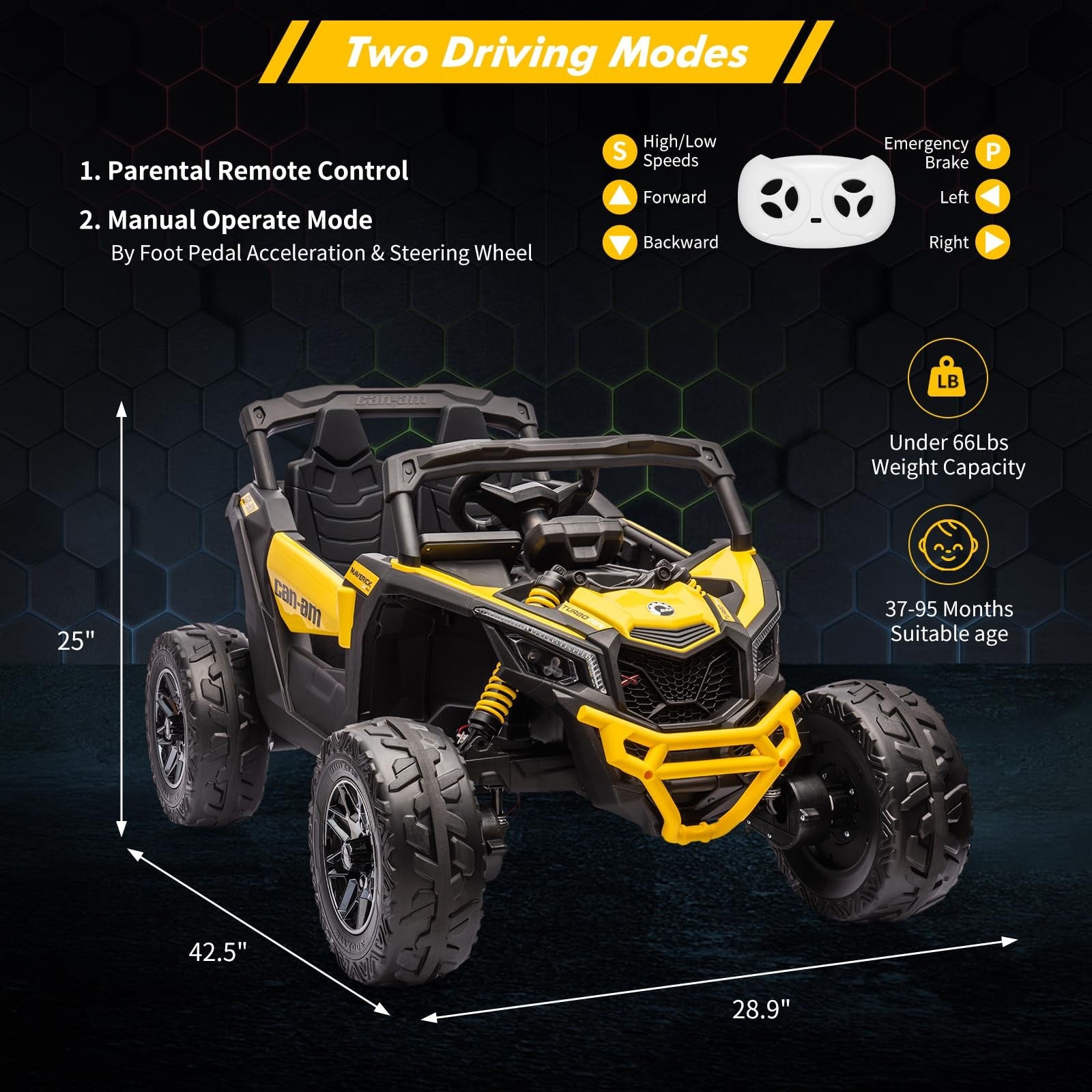 12V 7AH Electric Kids 4WD Off-Road Ride-On UTV Car with Remote Control for Boys and Girls Trend Times 18