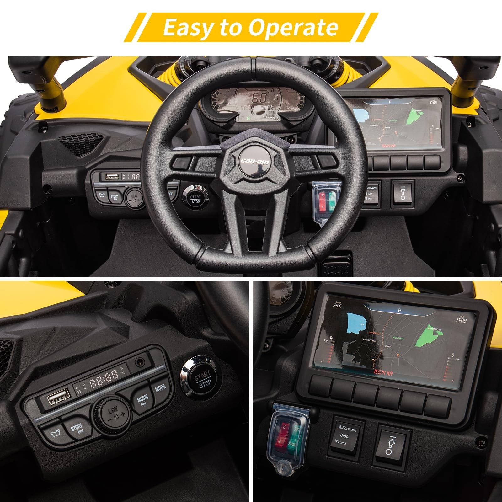 12V 7AH Electric Kids 4WD Off-Road Ride-On UTV Car with Remote Control for Boys and Girls Trend Times 21