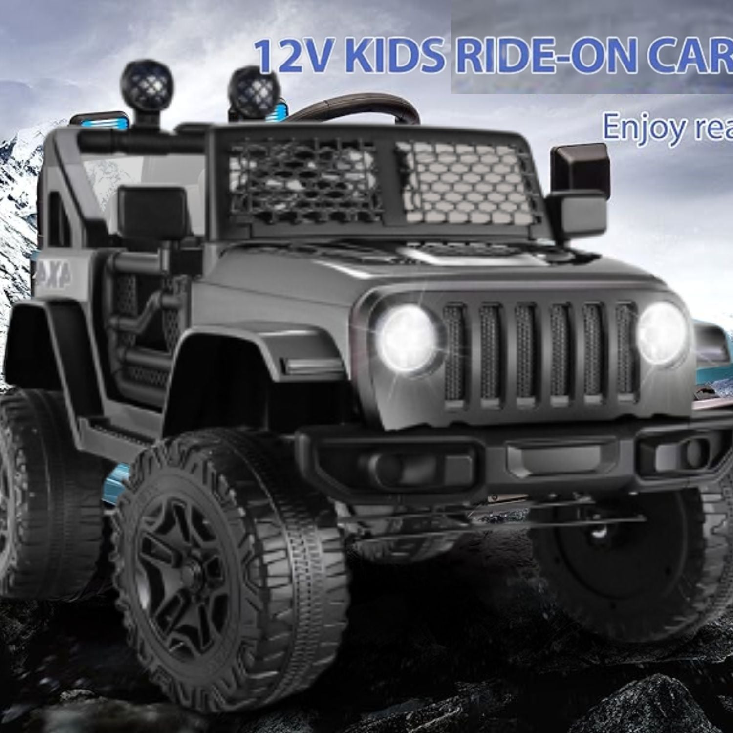 12V 7AH Kids Electric Ride-On Truck with LED Lights, Bluetooth MP3, and Remote Control Trend Times 1