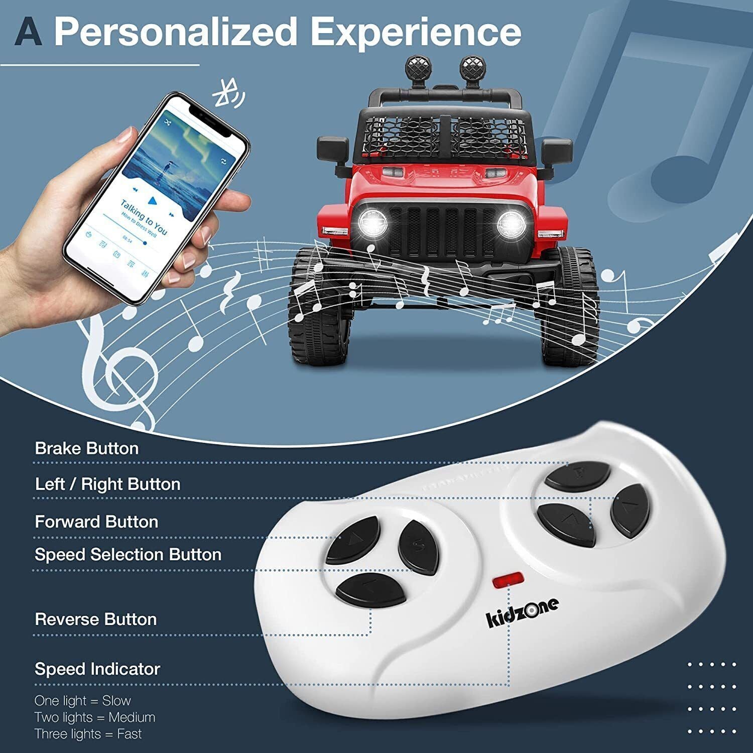 12V 7AH Kids Electric Ride-On Truck with LED Lights, Bluetooth MP3, and Remote Control Trend Times 10